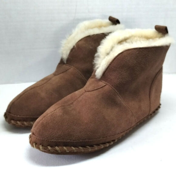 Vermont Country Store Men's 9 Sheepskin Slippers Soft Bottom Booties - Picture 1 of 8